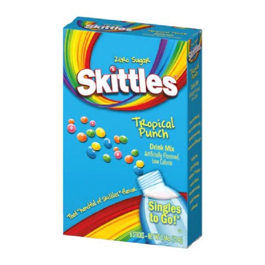 Skittles Tropical Punch Drink Mix 6 Sticks