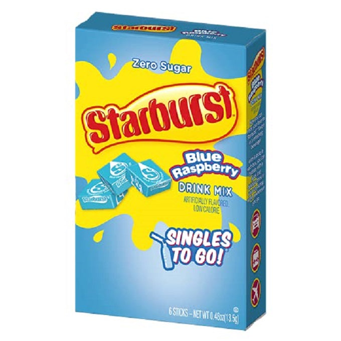 Starburst Singles to Go Blue Raspberry Drink Mix 6 Sticks