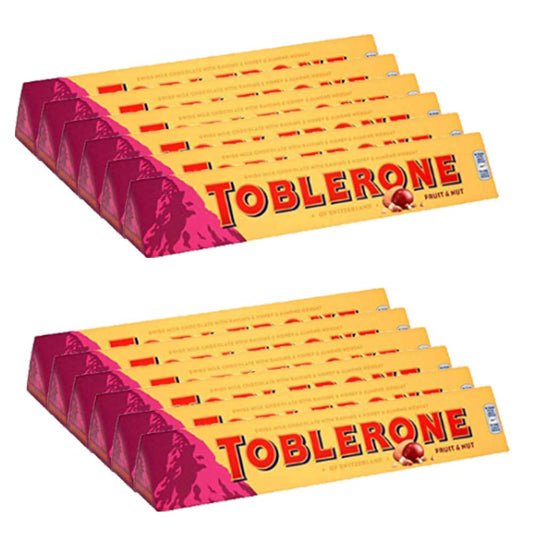 Toblerone Fruit & Nut 12 Pack, 12 x 100g