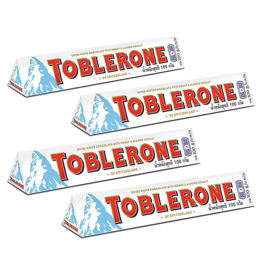 Toblerone White Chocolate Pack of 4 x 100g