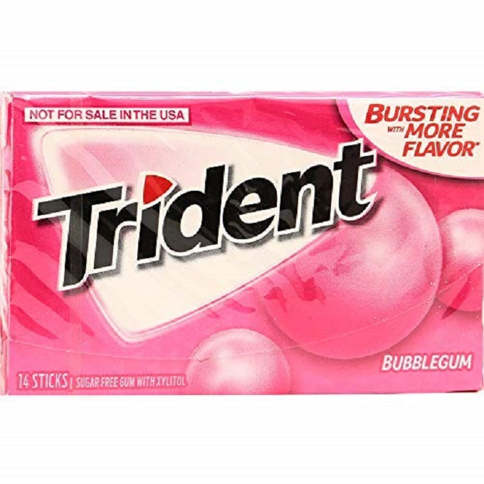 Trident Bubble Gum 14 Sticks Glamshow