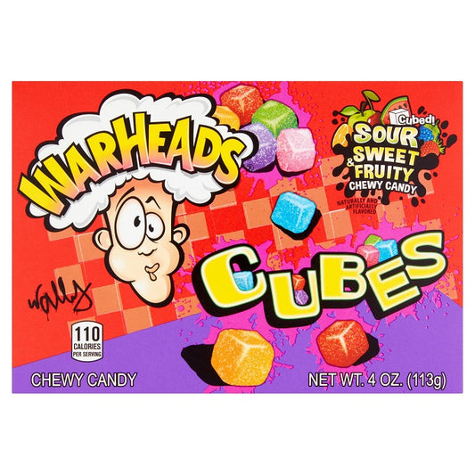 Warheads Cubes Sour Chewy Candy 113gm