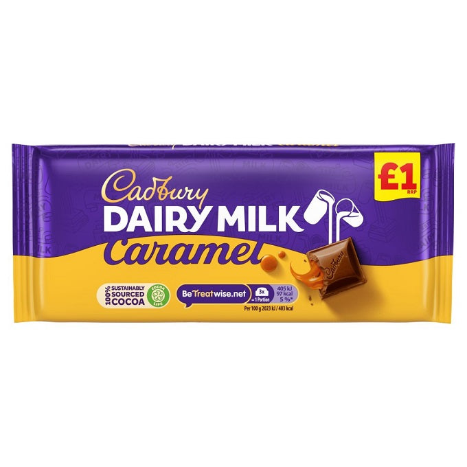 Cadbury Dairy Milk Caramel Chocolate Bar 120gm