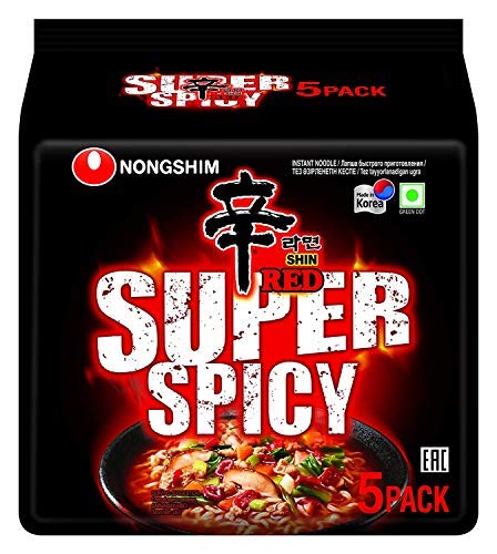 Nongshim Red Super Spicy Noodle 120g Pack of 5