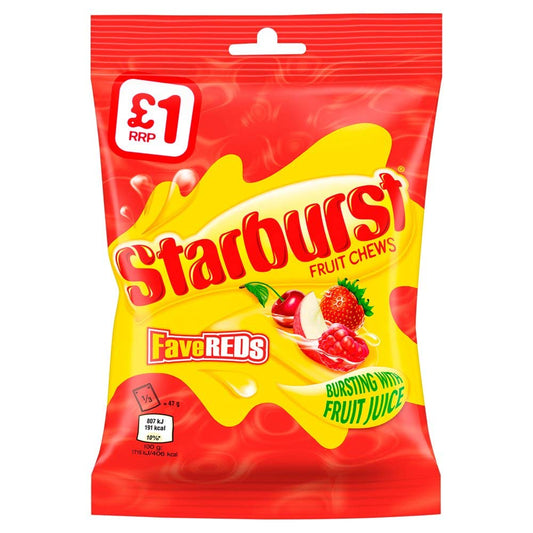 Starburst Fave Reds Fruit Chews Candy 141g