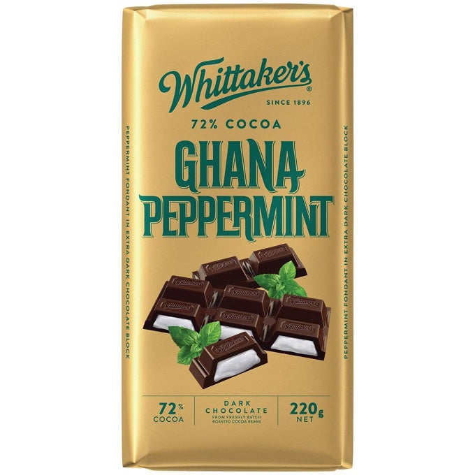 Whittakers Ghana Peppermint, Dark Chocolate 220g